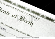 California stock photos birth certificate 
